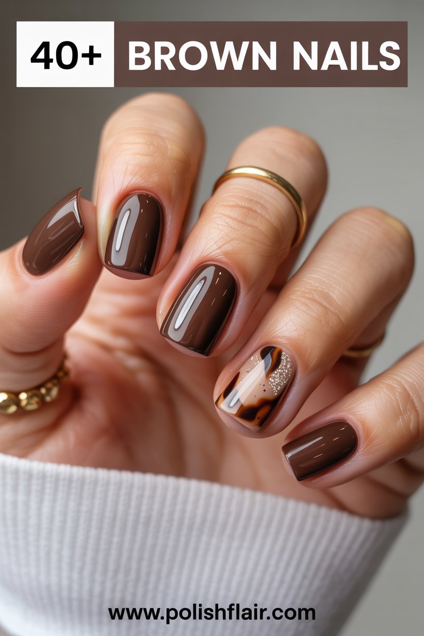 40+ Brown Nails