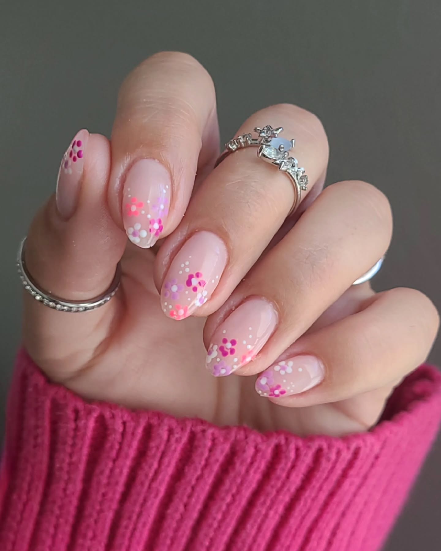 29. Whimsical Blossoms on a Blush Canvas