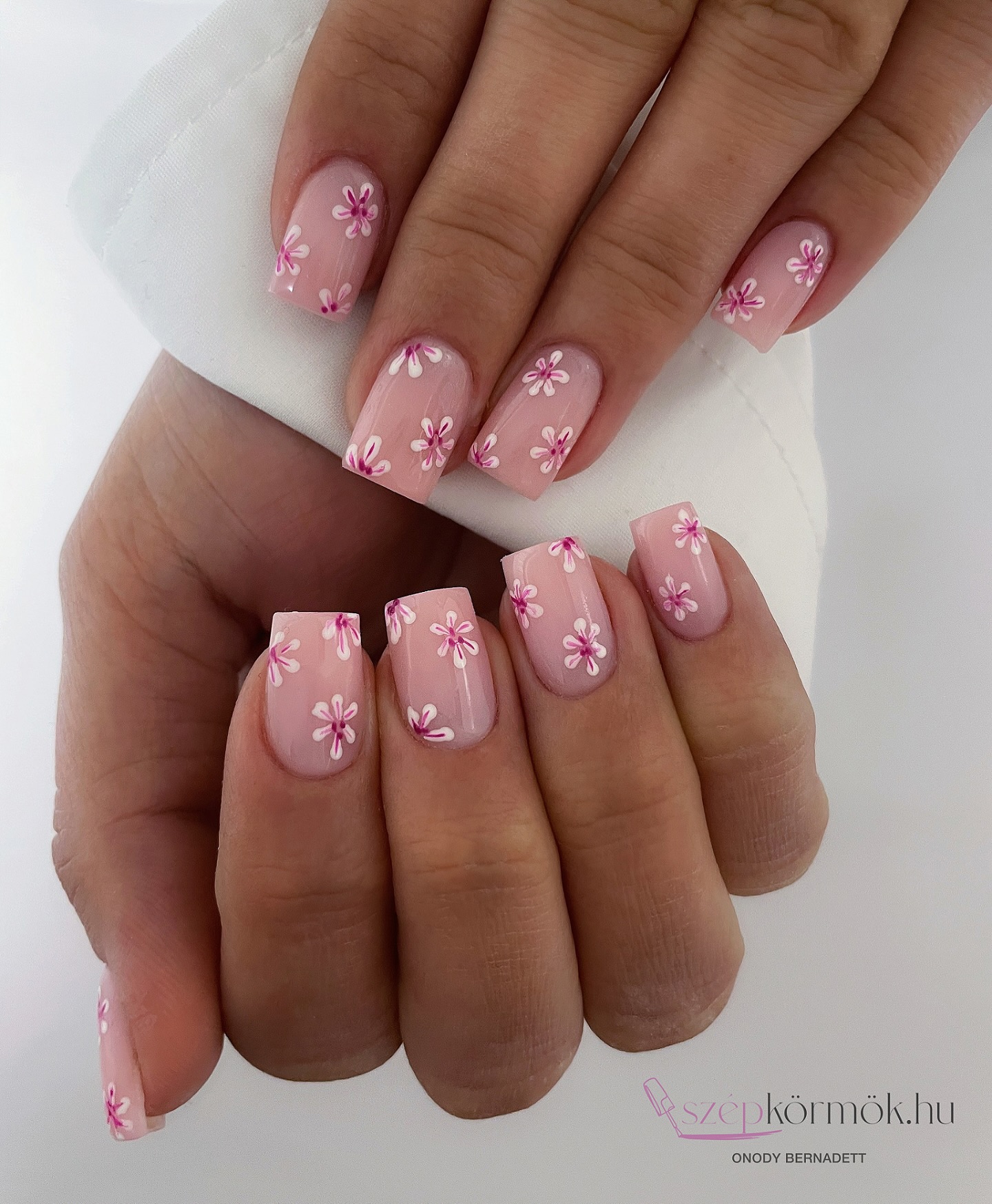 3. Petal Kisses on a Blush Canvas