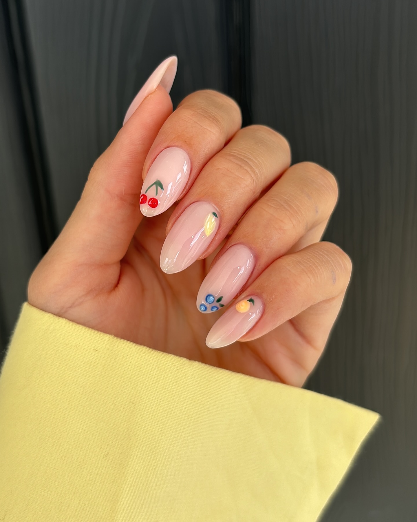 37. Fruits Of Spring: Whimsical Floral Fusion on Soft Tones