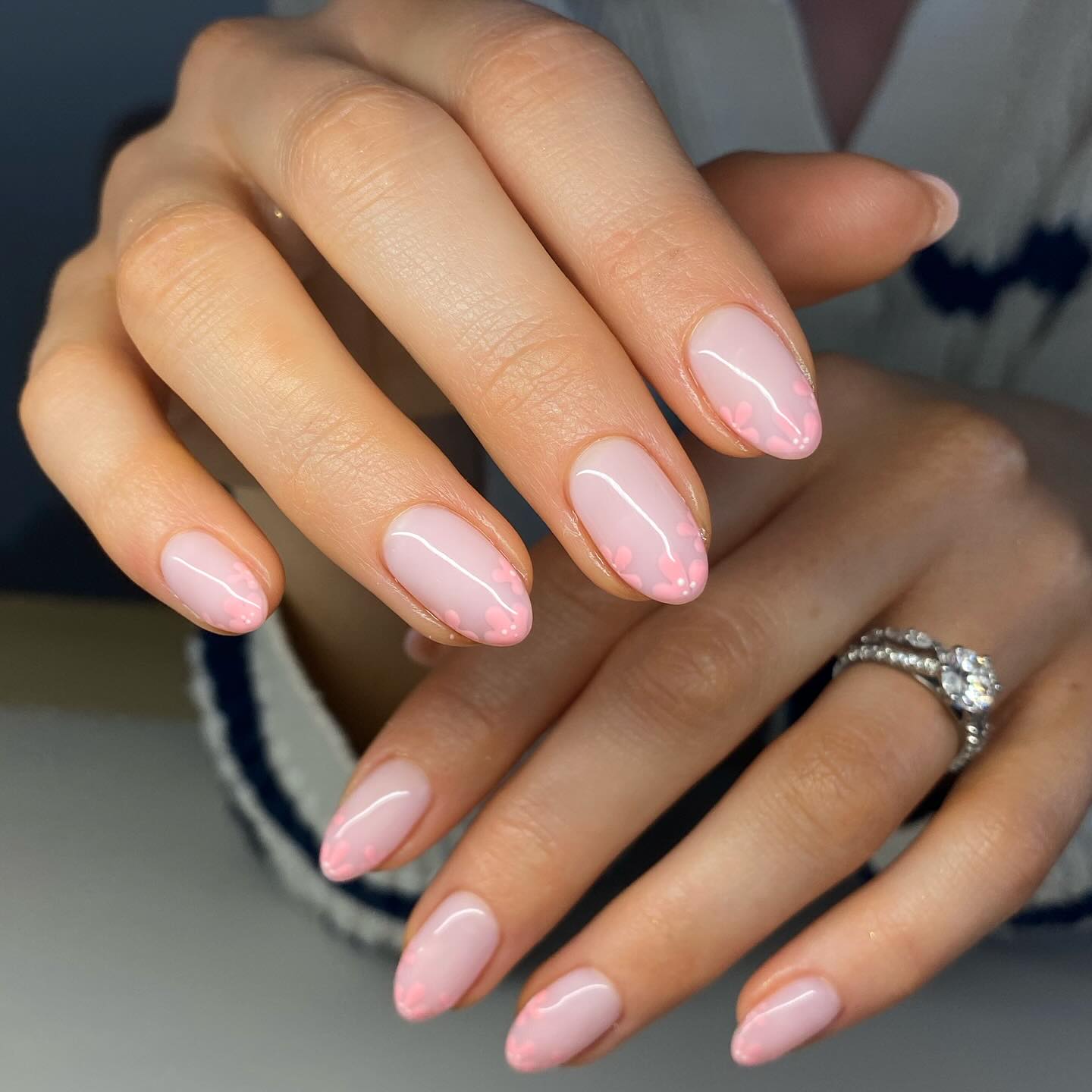 20. Petal Pink Whisper: a Floral Dream for Your Tips