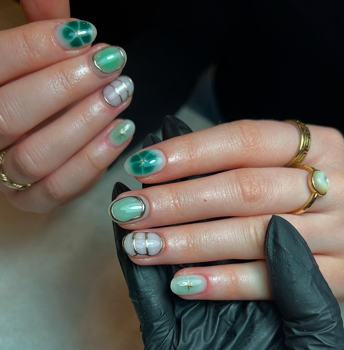 4. Emerald Whispers: a Mesmerizing Oasis Of Sage and Gold