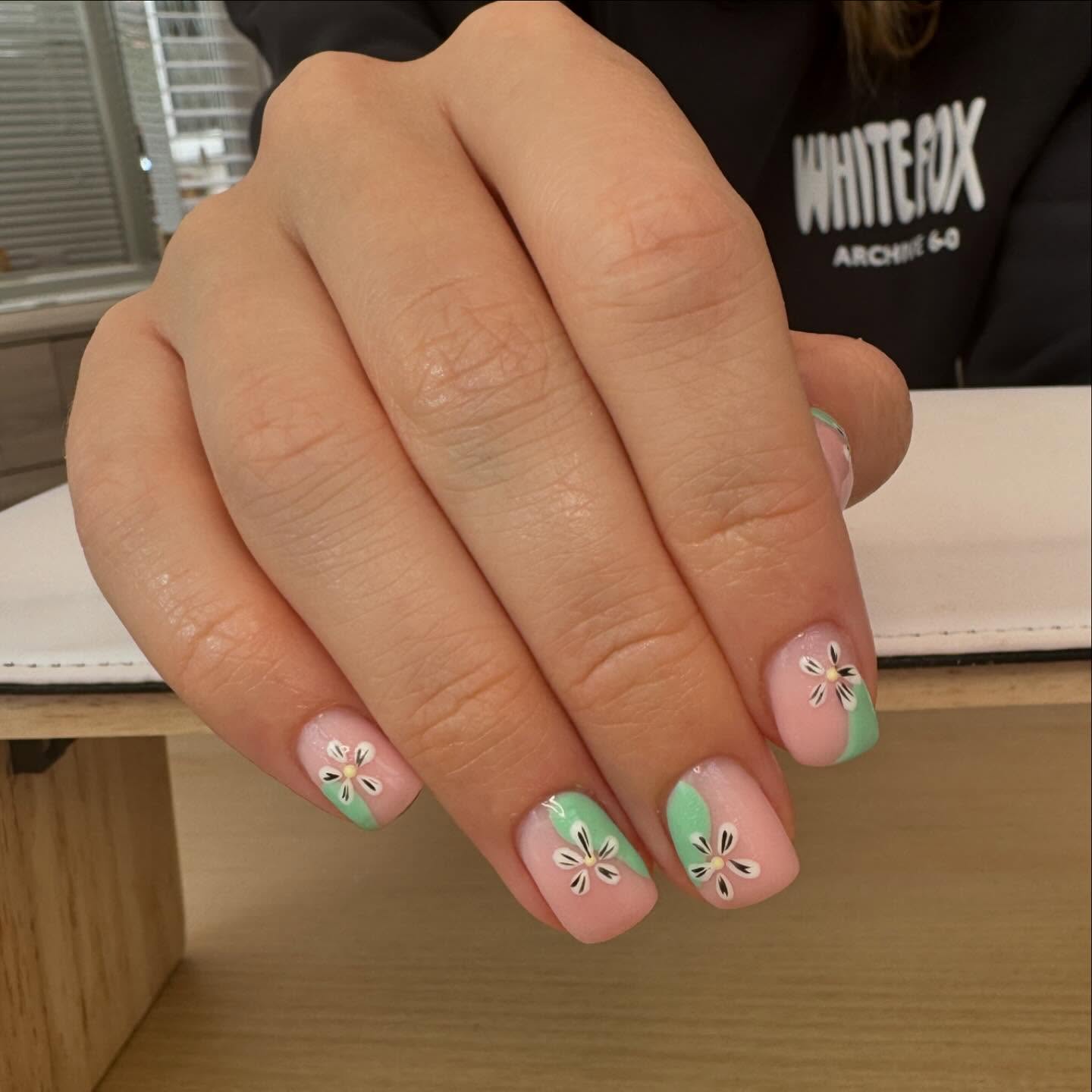 31. Whimsical Blossoms on a Sage Palette