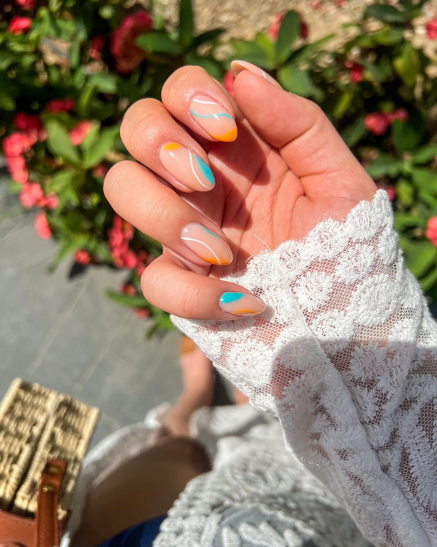 9. Vibrant Waves on a Transparent Canvas