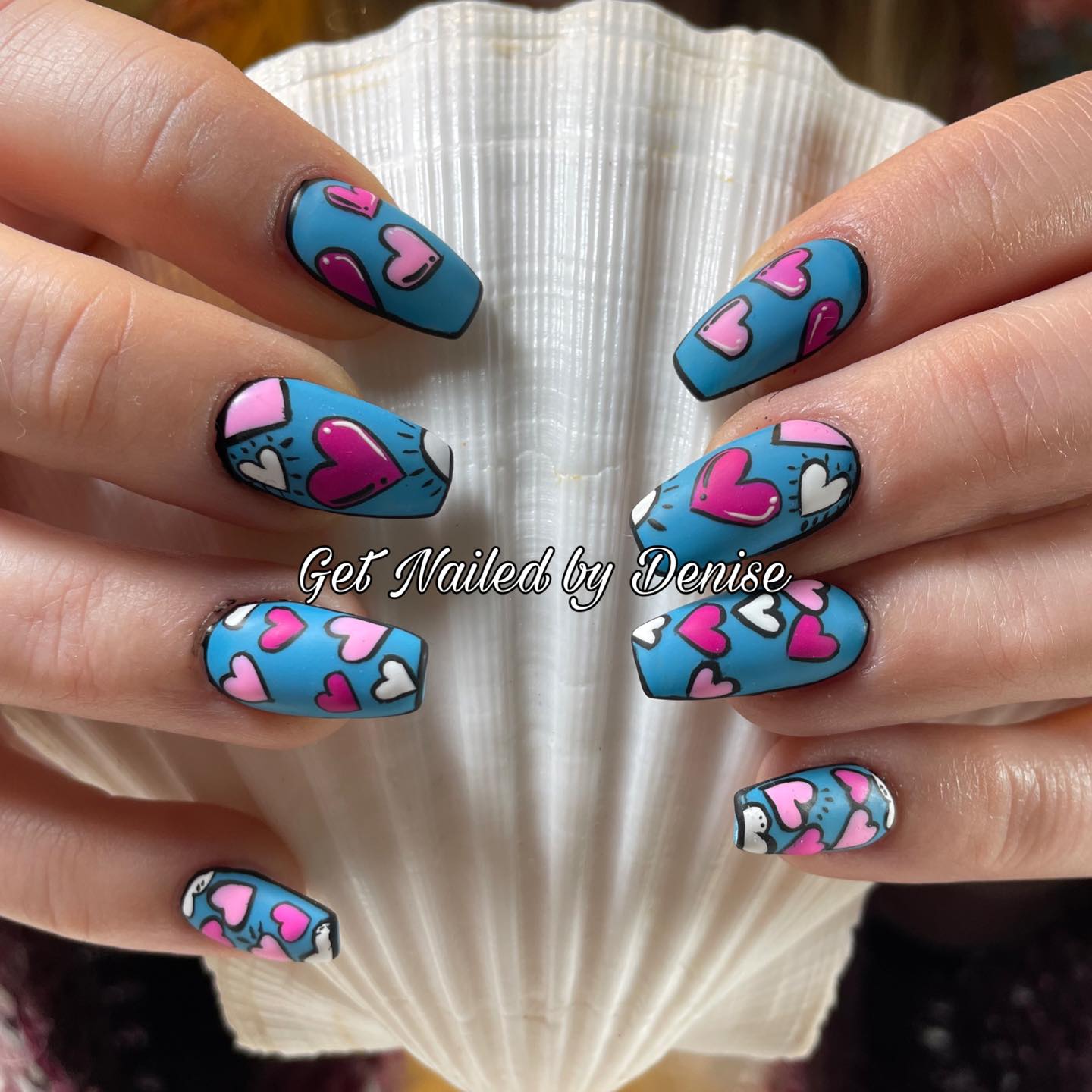 37. Love-infused Comic Acrylics: a Playful Palette Of Hearts