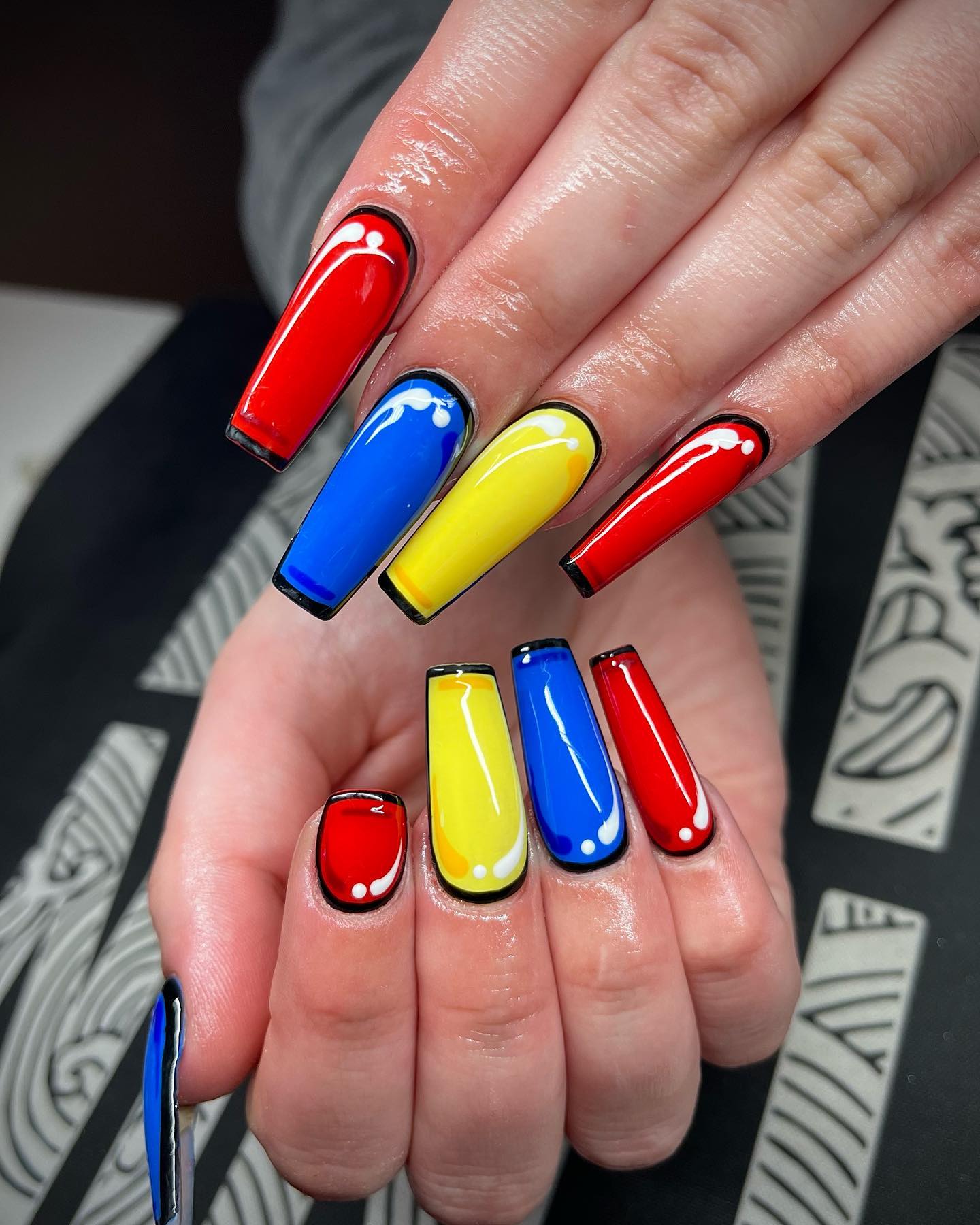 35. Bold Color Blocks with Comic Flair