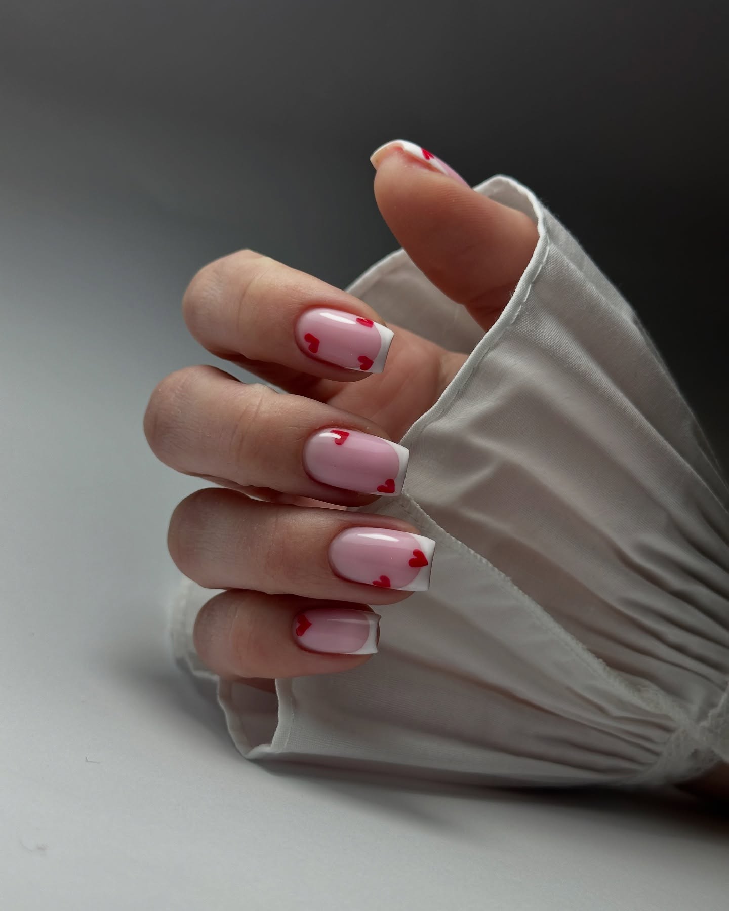 40. Whimsical Love Notes: Tiny Hearts with a Chic French Twist