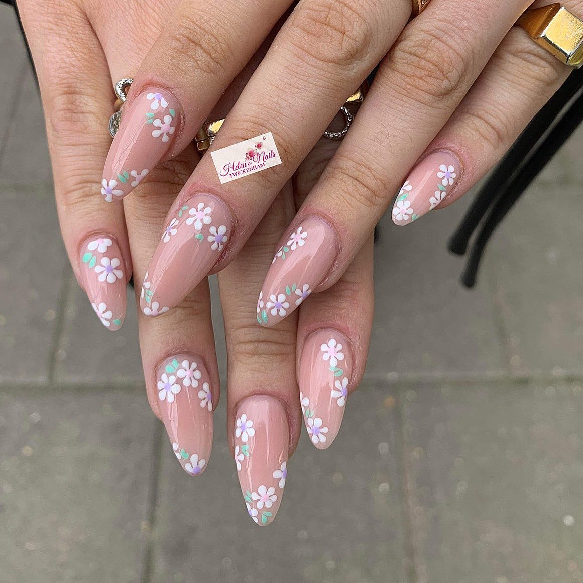 34. Whimsical Blooms on a Blush Canvas