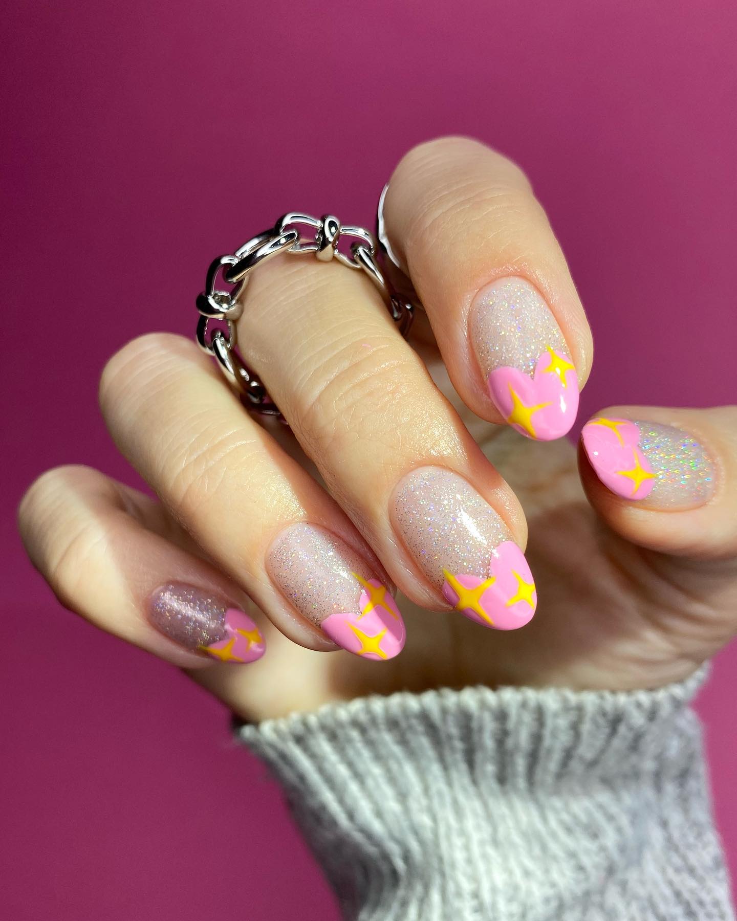 12. Sweet Sorbet Heart Dreams with a Glittery Twist