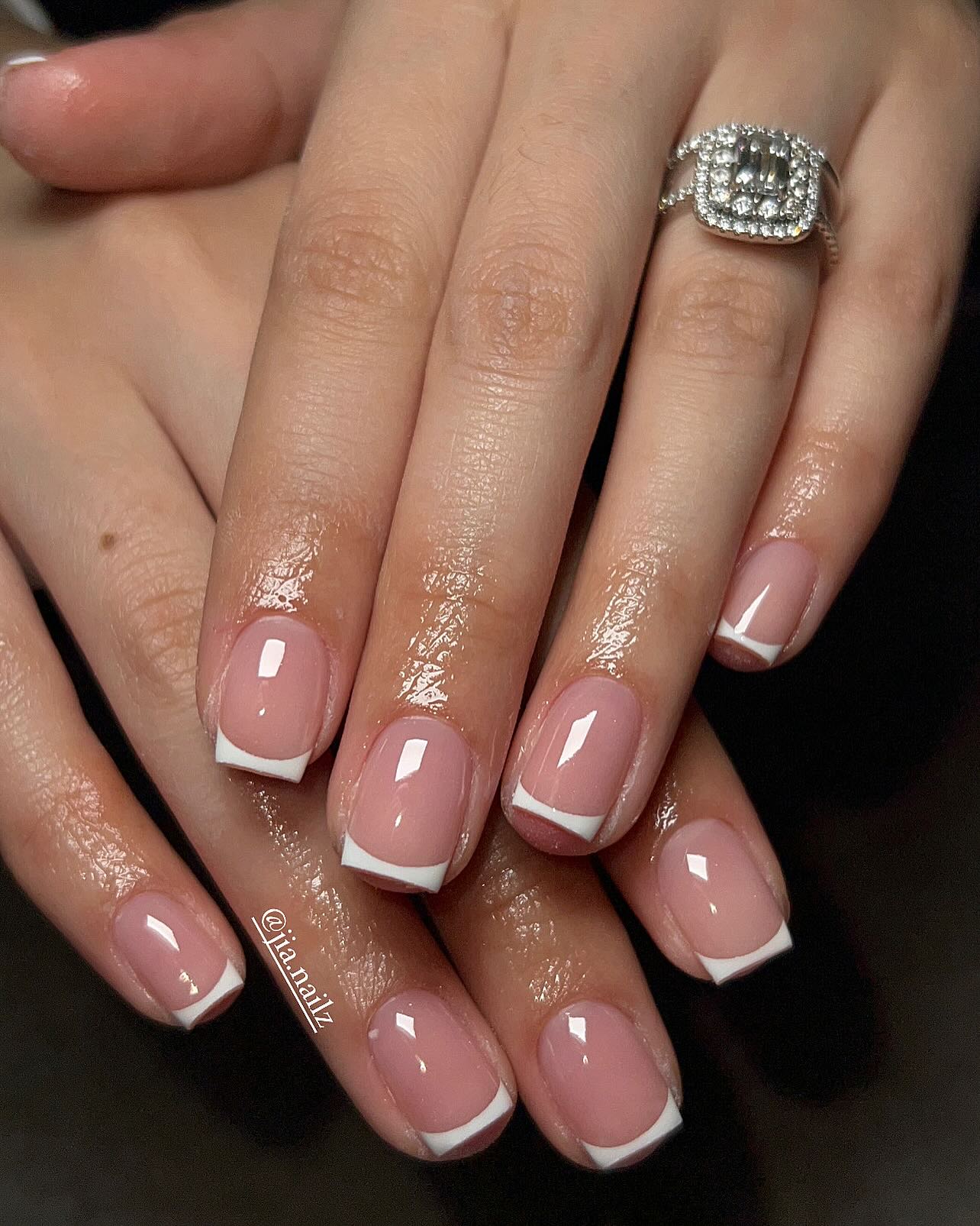 26. with a Twist: the Glossy French Tip Revival