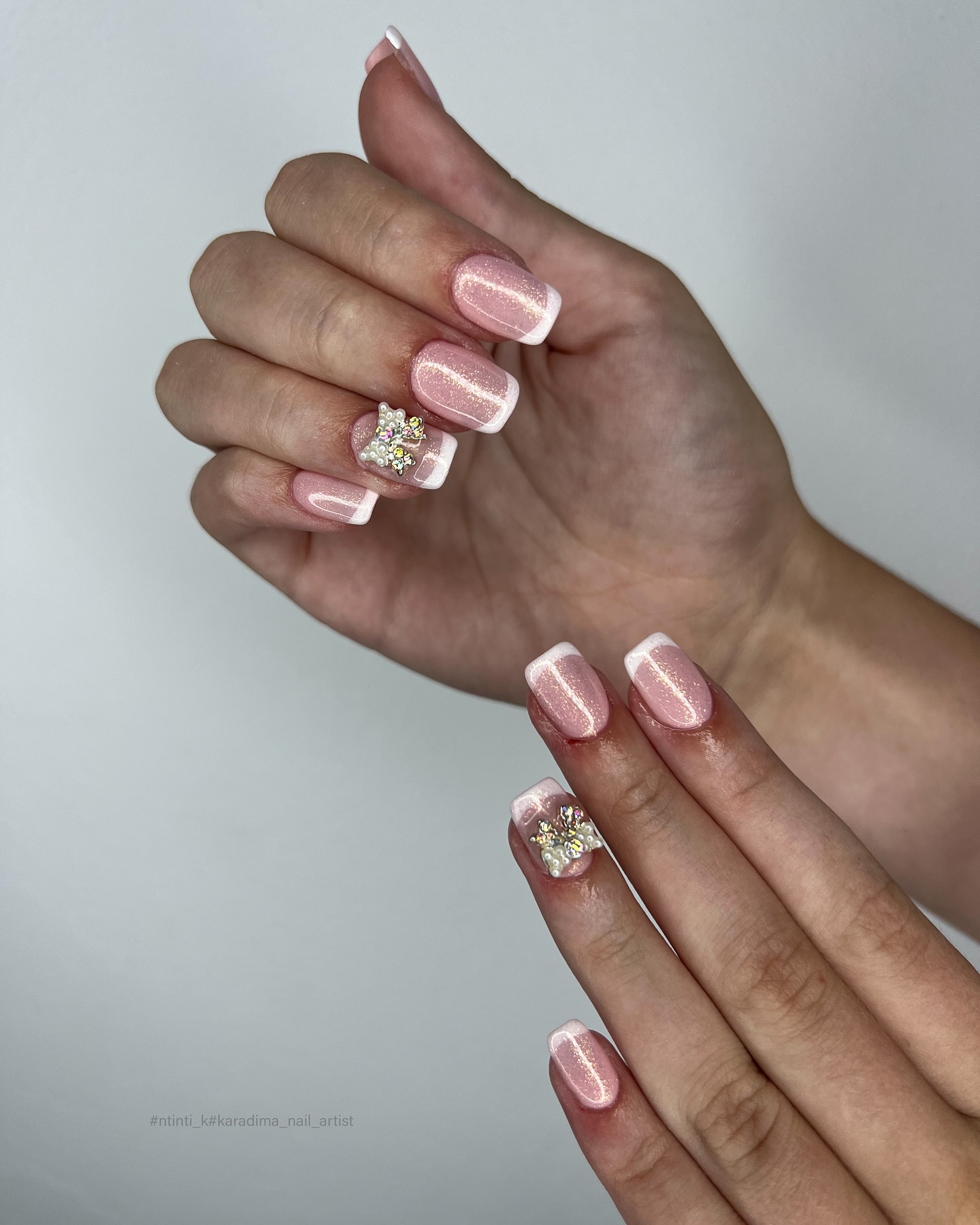 46. Whimsical French Flair with a Sparkling Twist