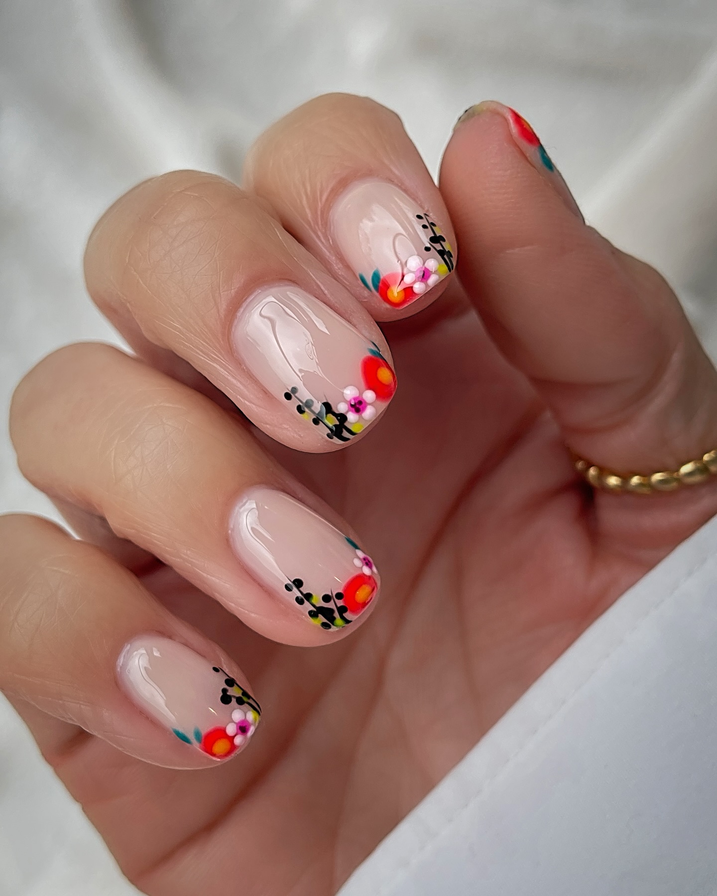 14. Blossoming Elegance: Whimsical Floral Nail Art for Spring