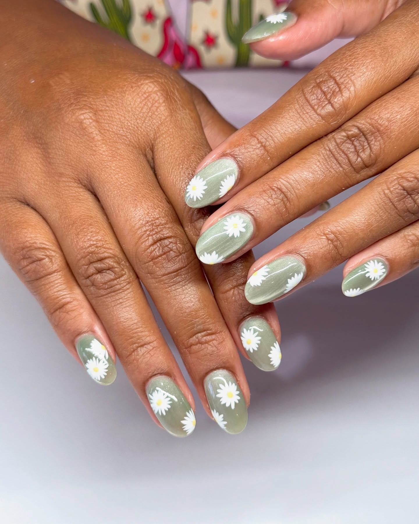 17. Daisy Dreamscape on Sage Green