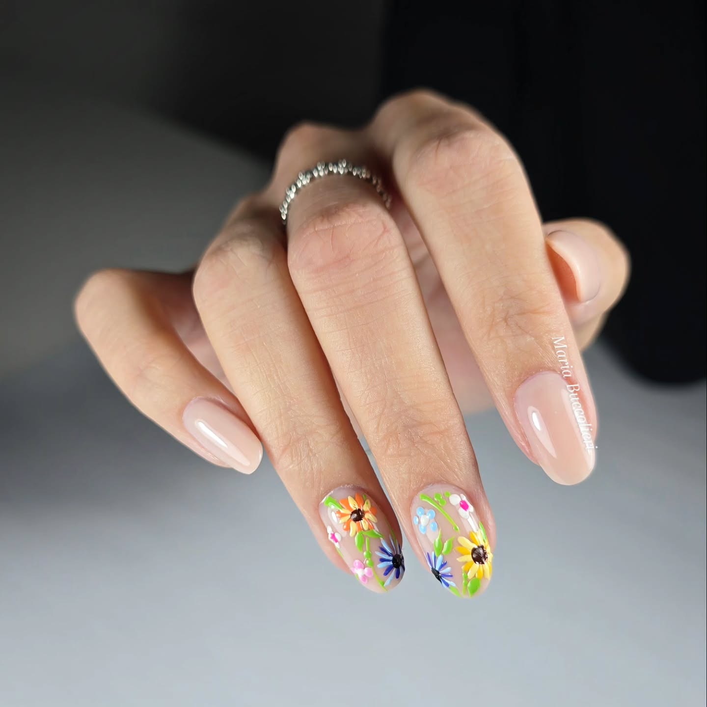 18. Whimsical Garden on Nail Canvas