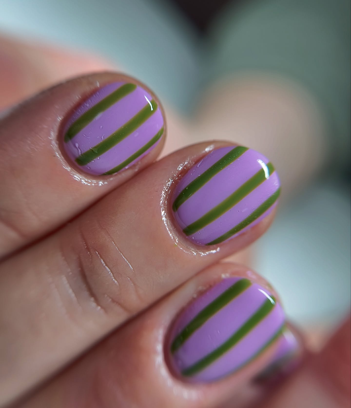 47. Springtime Stripes: a Playful Dance Of Lavender and Olive