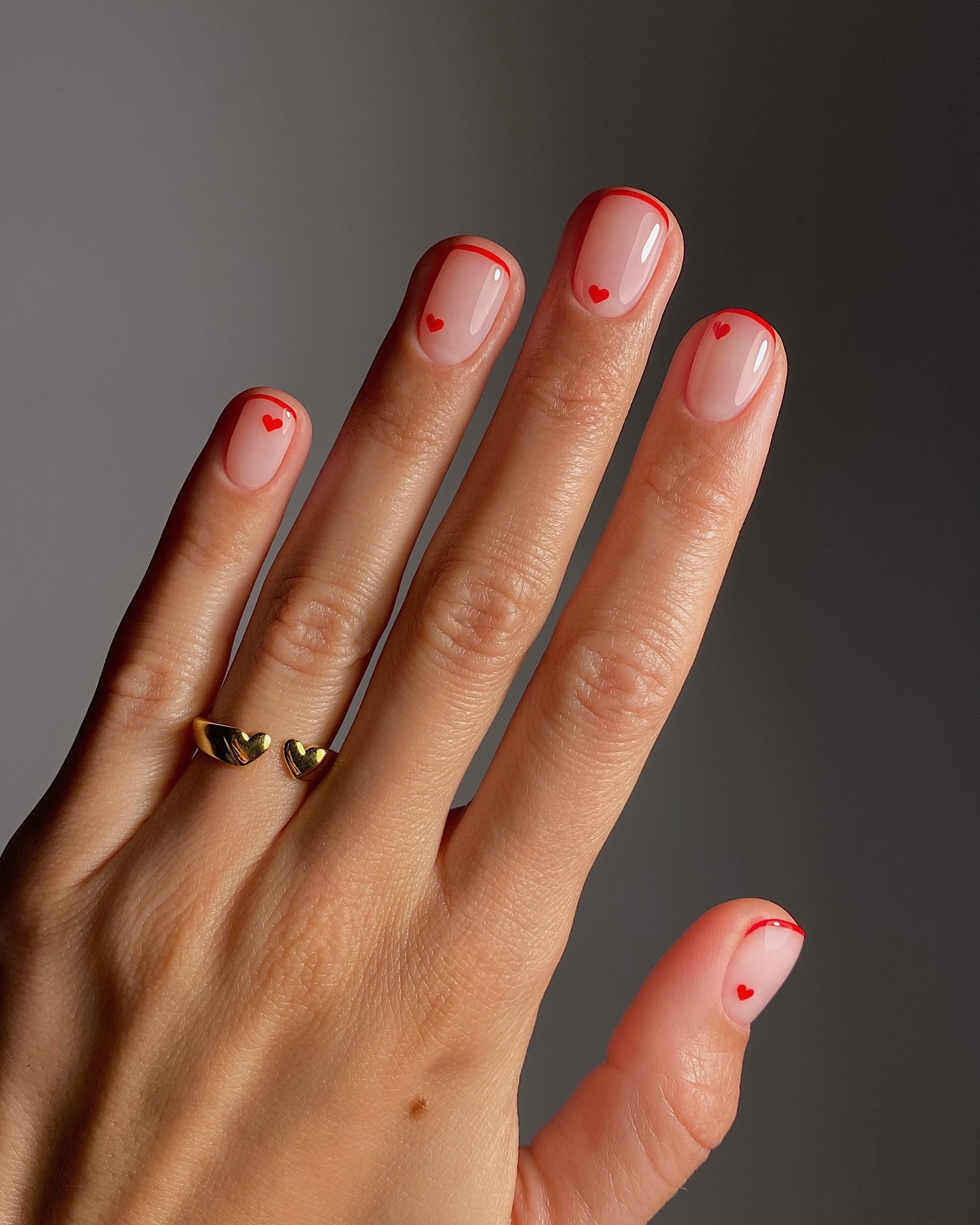 14. Charming Love Notes: the Subtle Romance Of Heart-tipped Nails
