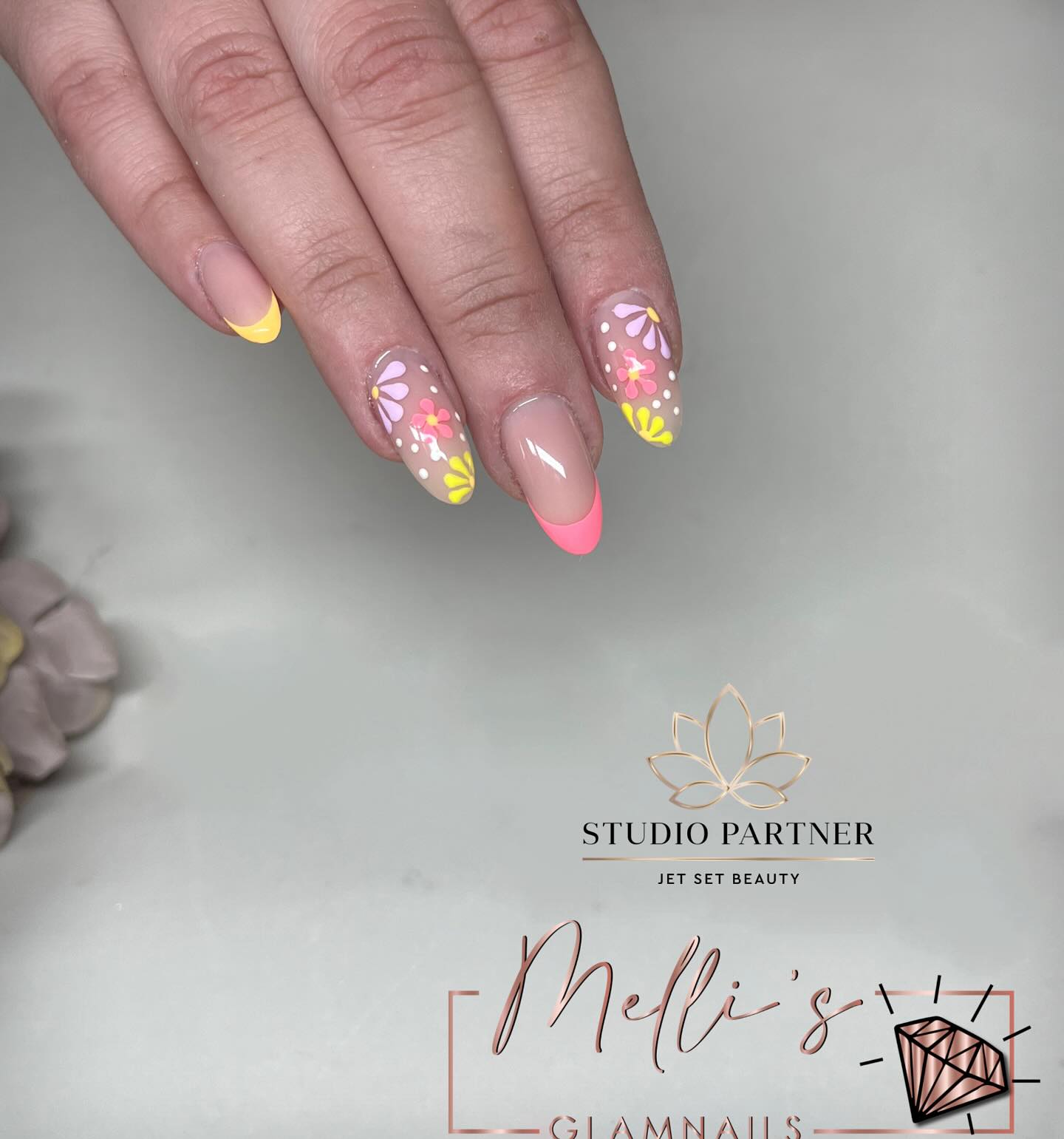 9. Garden Party Elegance Meets Neon Chic