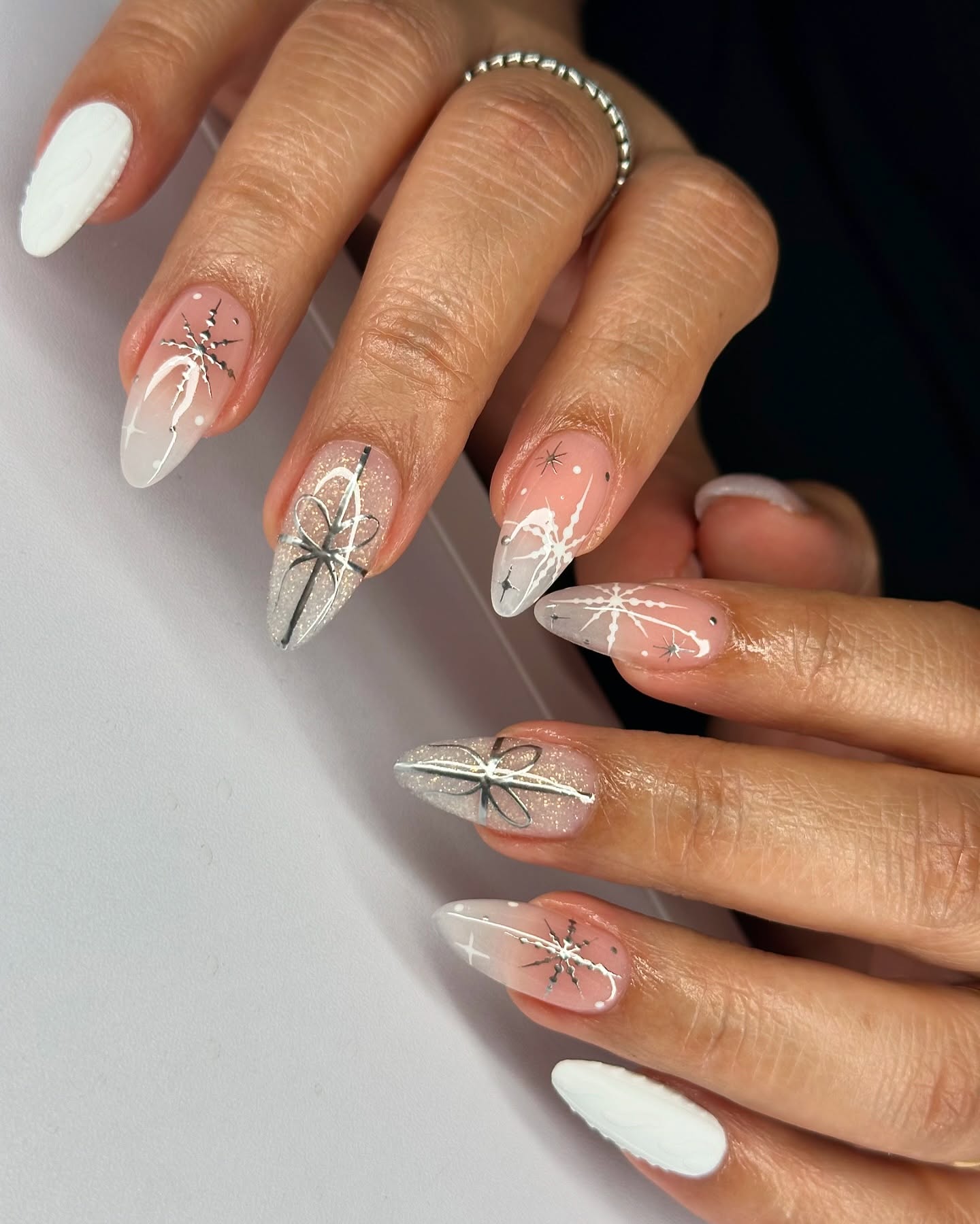 12. Celestial Whispers: Frosted Elegance Meets Stellar Artistry