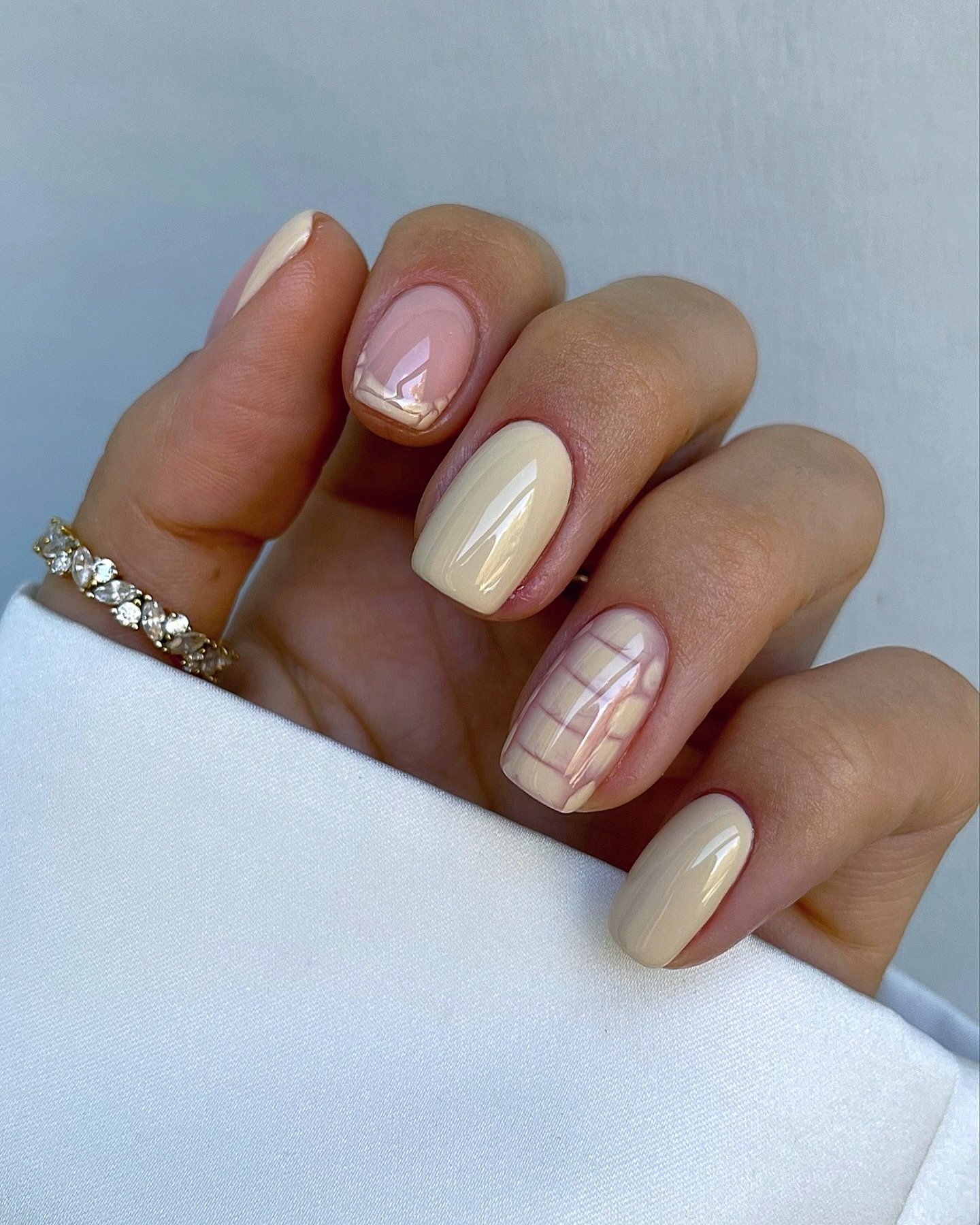 50. Translucent Elegance with a Touch Of Geometric Chic