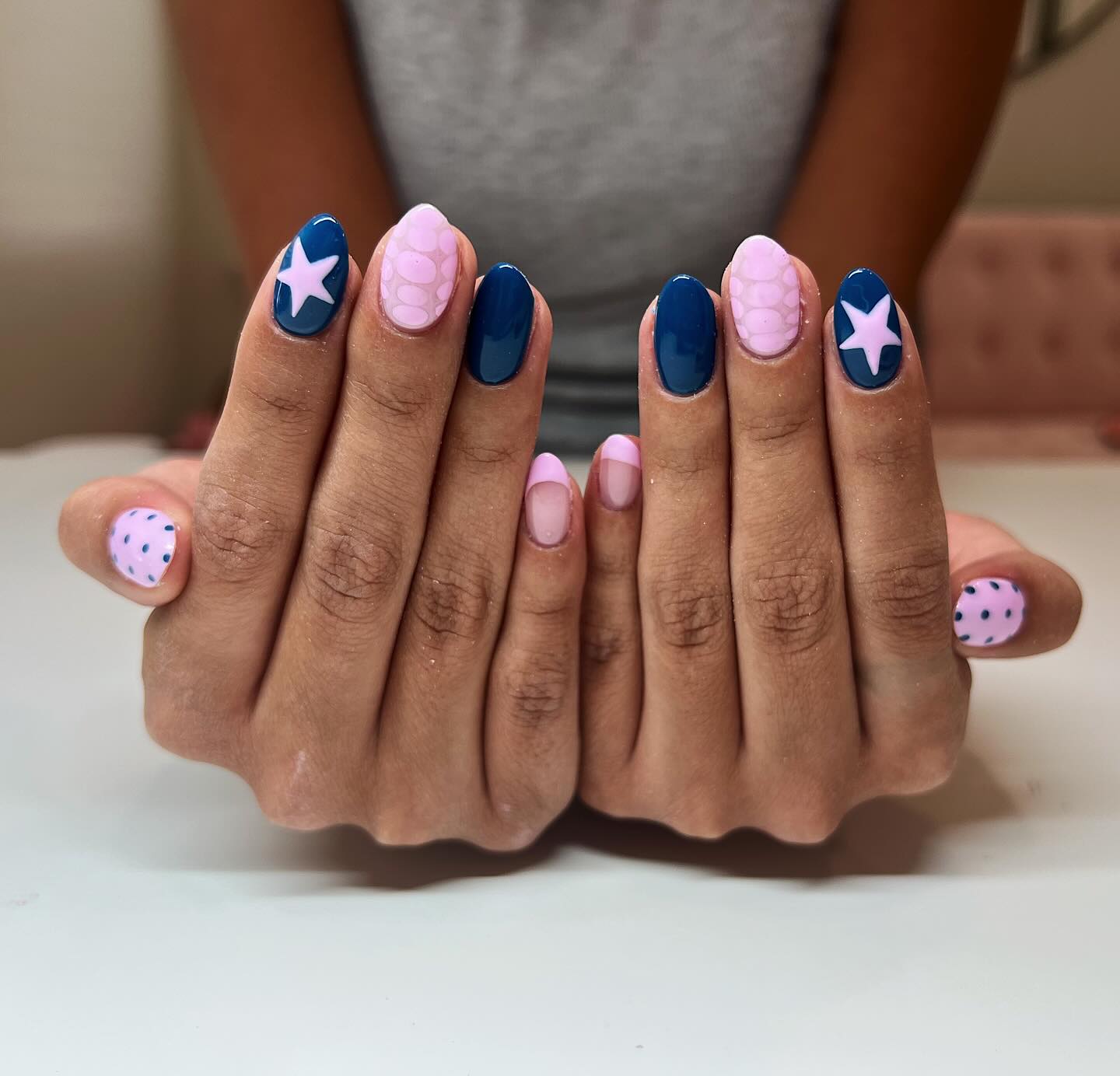 19. Starry Nights and Bubblegum Dreams: a Colorful Twist on French Tips