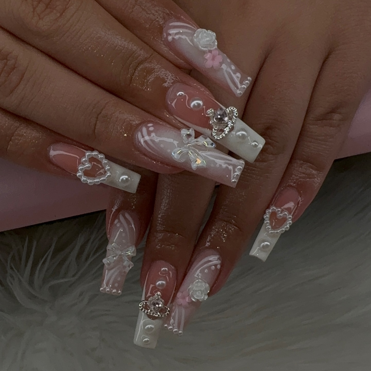 2. Whimsical Elegance: the Fairy Tale Touch on Floral Fantasy Nails