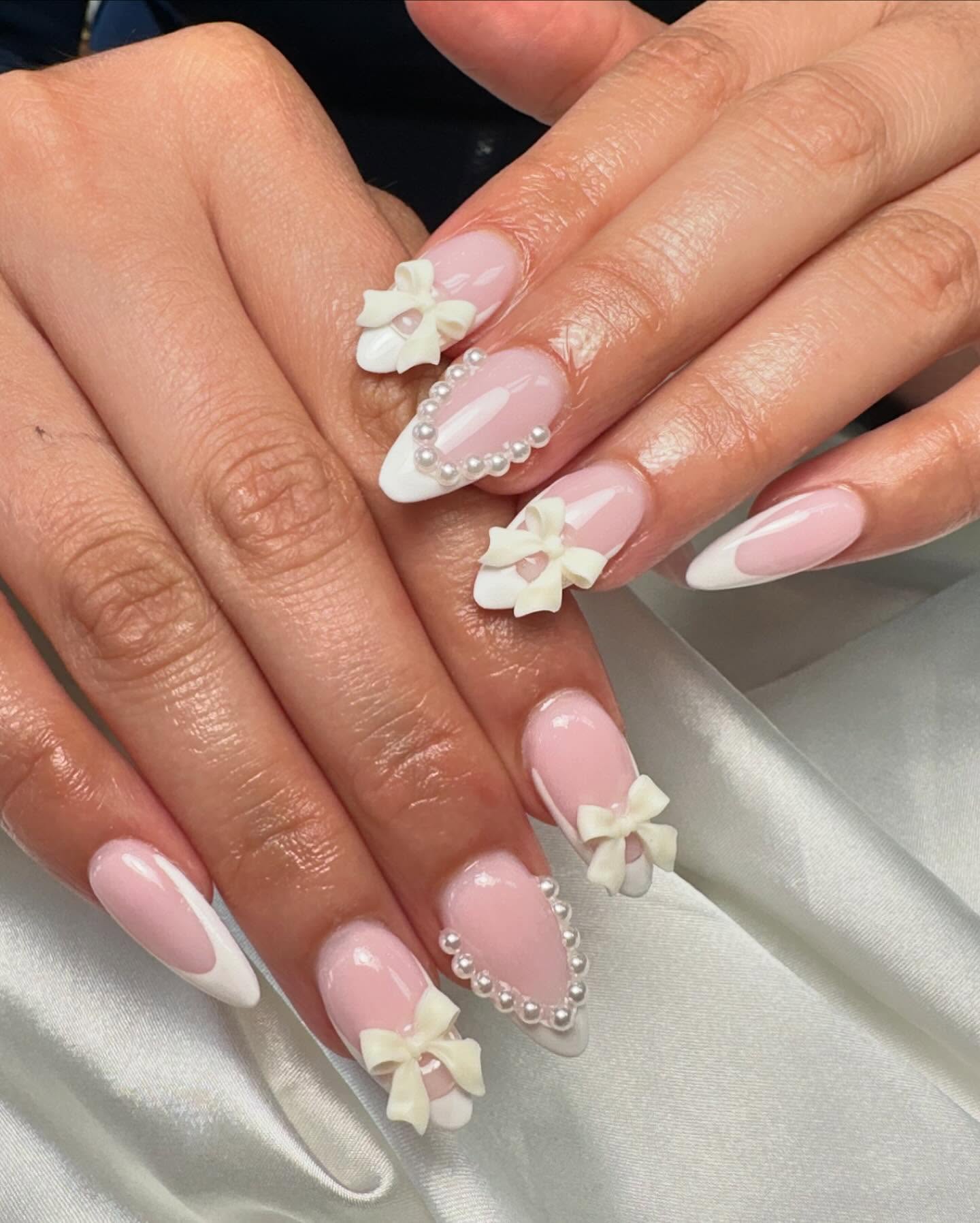 13. Whimsical Elegance: Pearls and Petals Unite