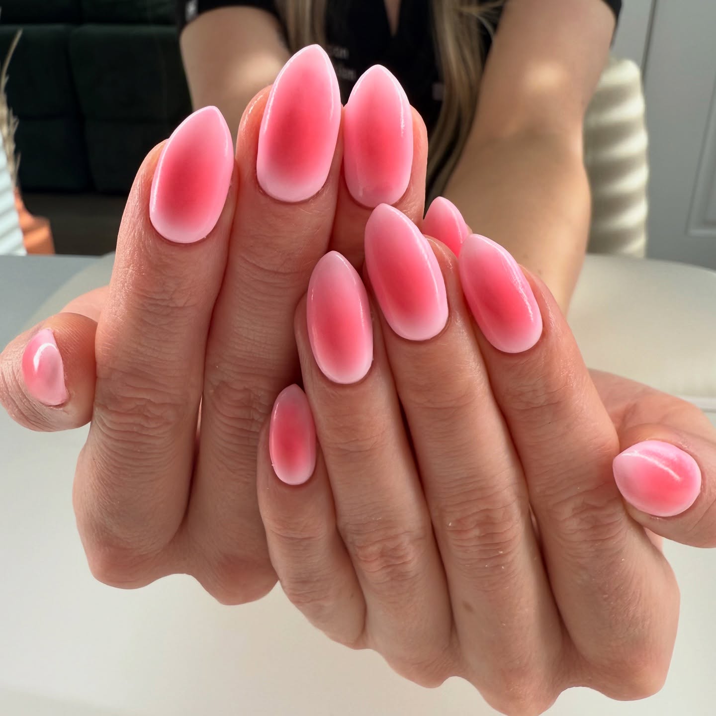 26. Ethereal Ombre Bliss: a Dive Into Subtle Pink Paradises