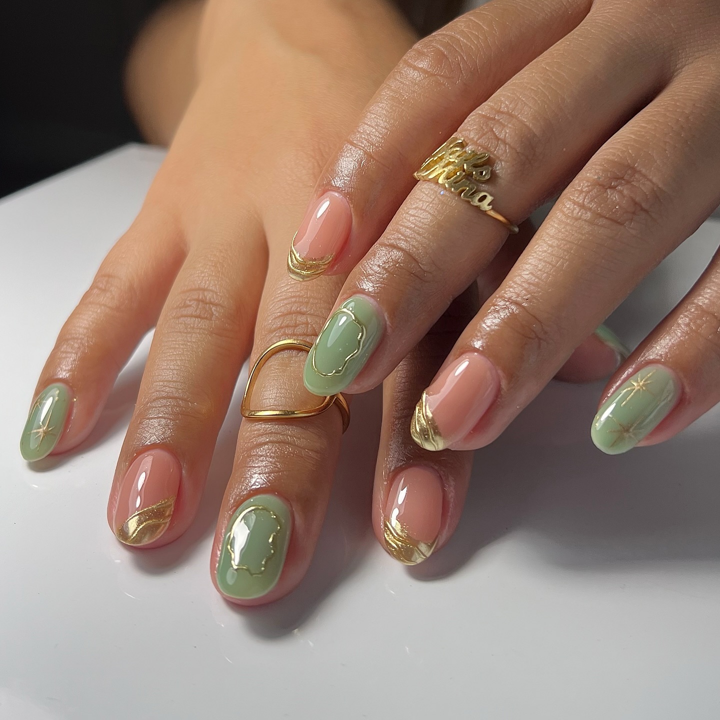 33. Botanical Bliss with Golden Accents