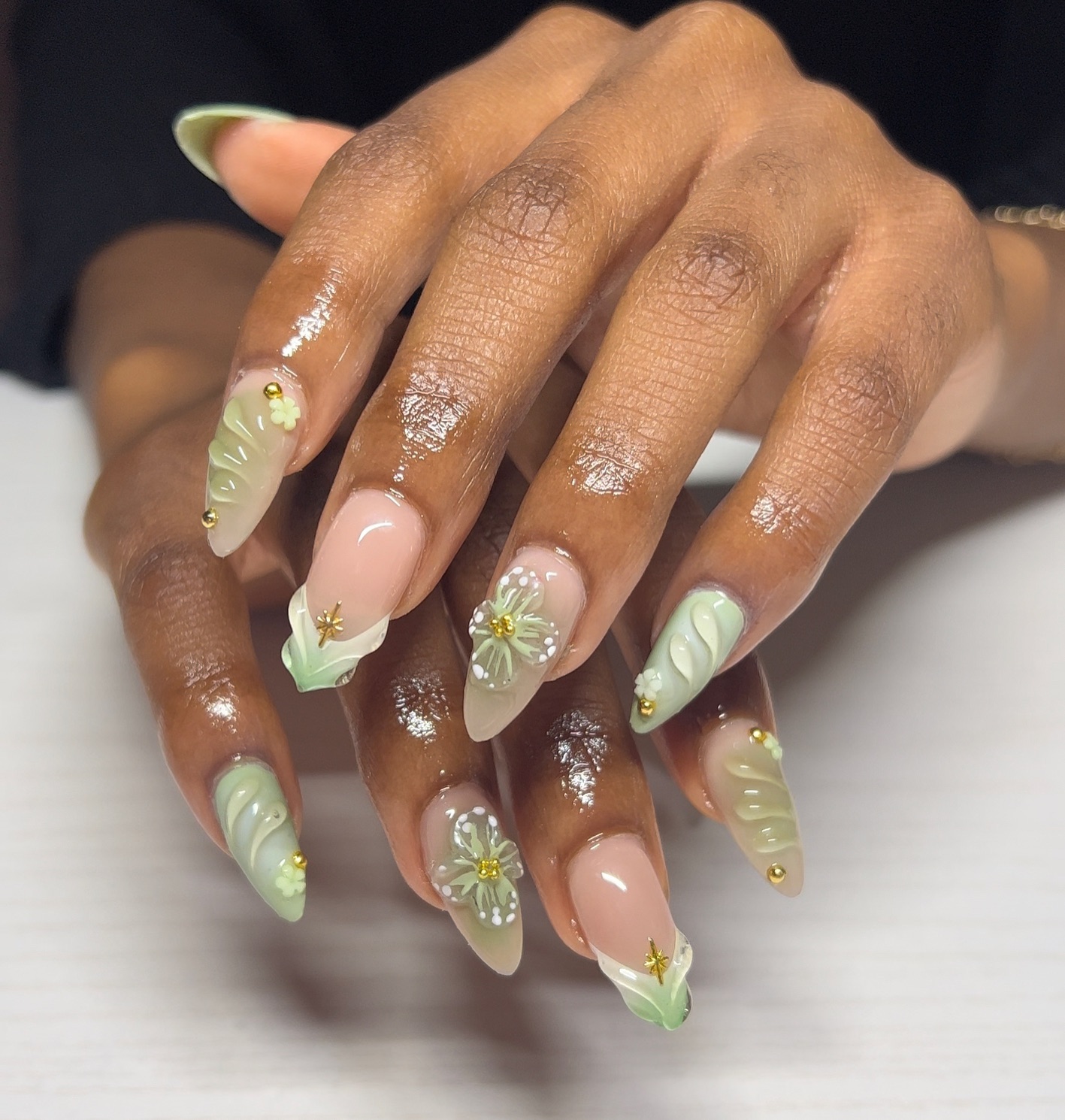 13. Nature's Whisper: Sage Serenity Meets Floral Elegance