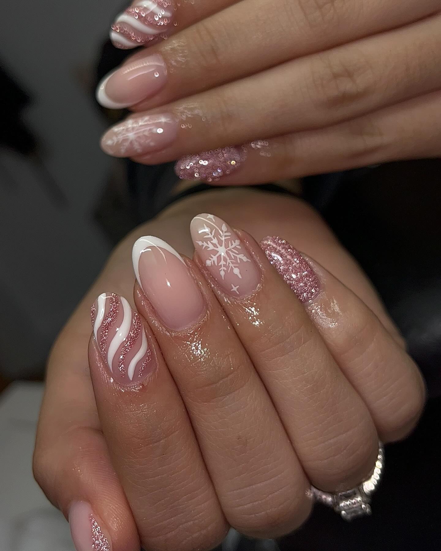 10. Frosted Glamour with a Sparkle Surprise