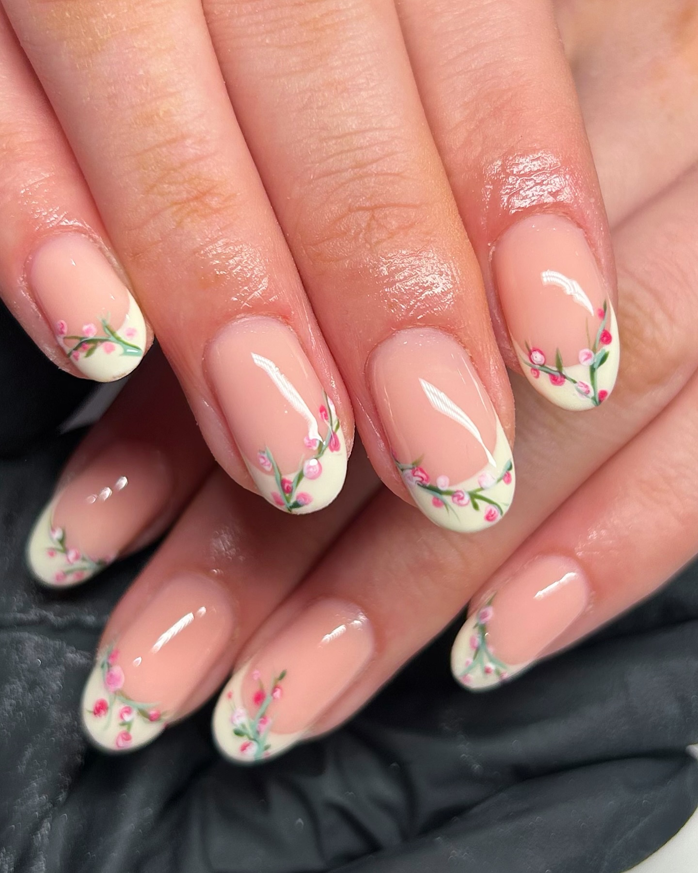 1. Blooming Serenity: a Garden-inspired Touch to Spring Nail Art
