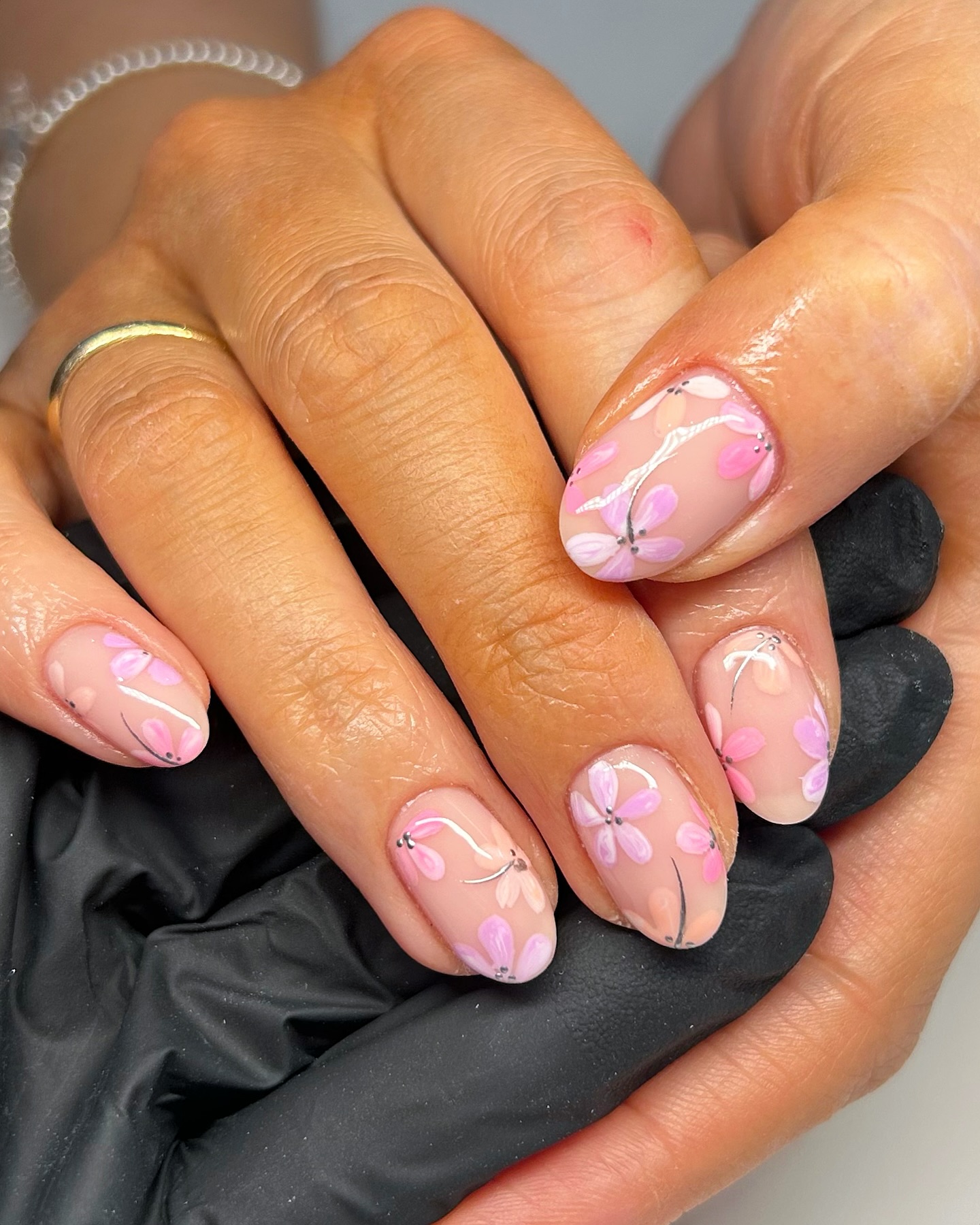 35. Whispers Of Spring: Ethereal Floral Tips with Silvery Accents