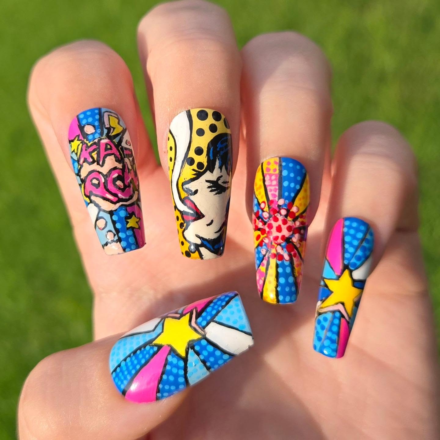 12. Comic Strip Chic: Nails That Speak Volumes