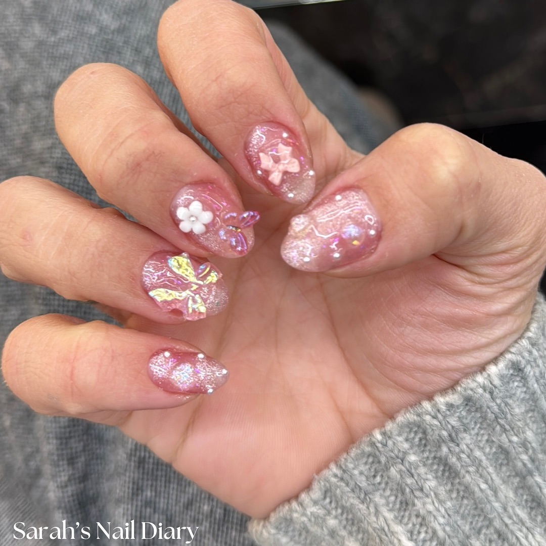 14. Whimsical Floral Dreamscape with Enchanting Butterflies