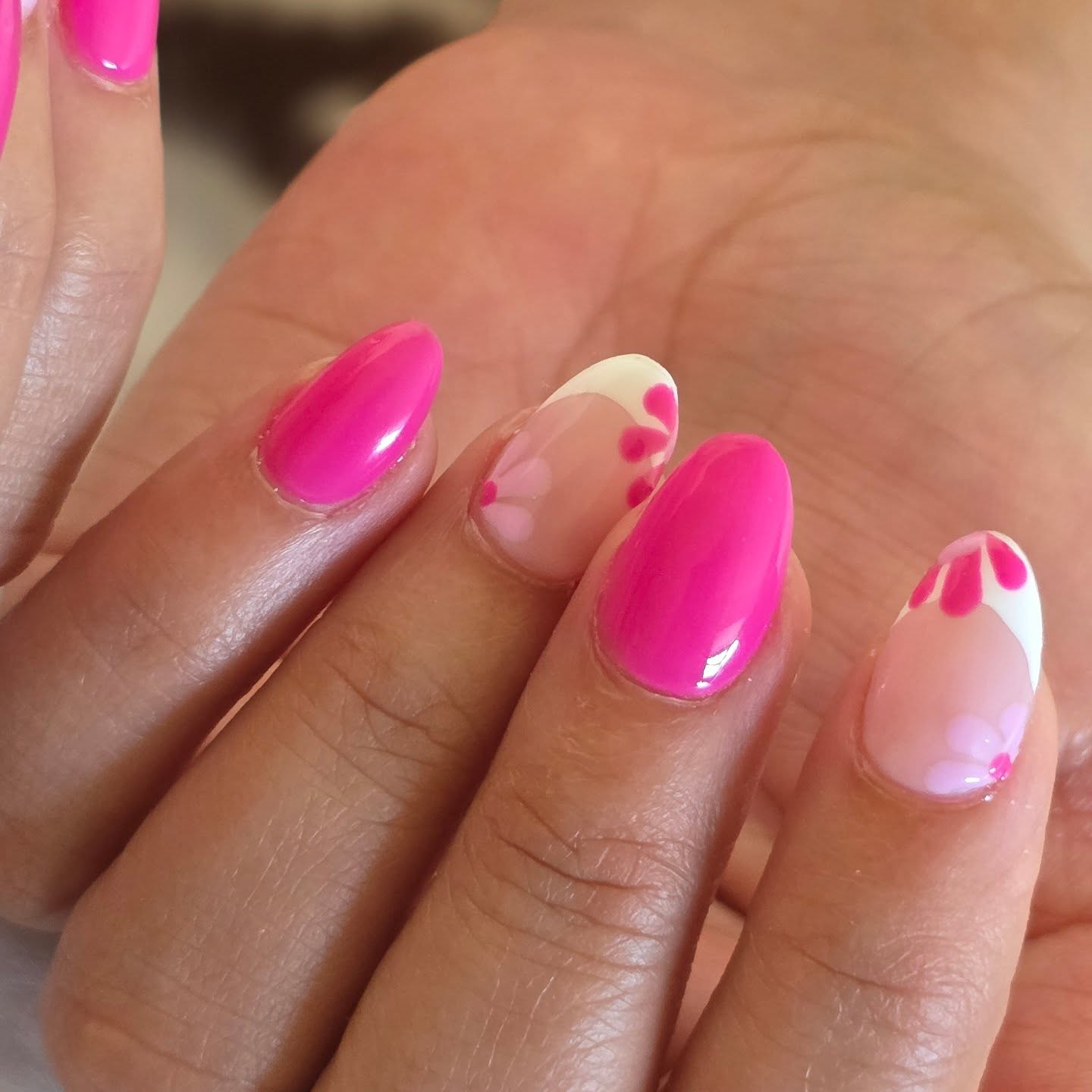 3. Radiant Petals and Candy Hues: a Floral Nail Adventure