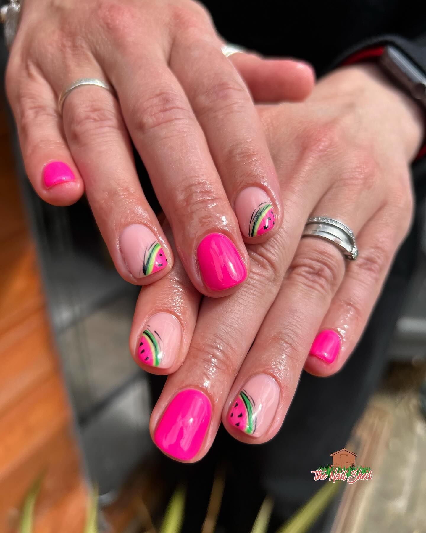 21. Sunkissed Summer Sorbet: the Watermelon Nail Trend