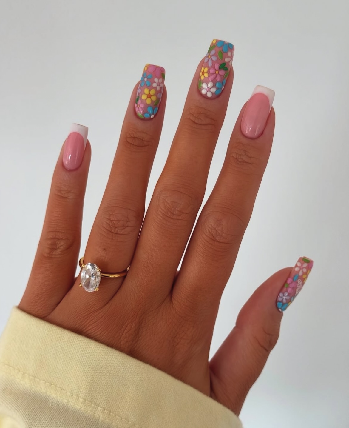 43. Floral Fantasia: Embrace Spring with Whimsical Garden Nails