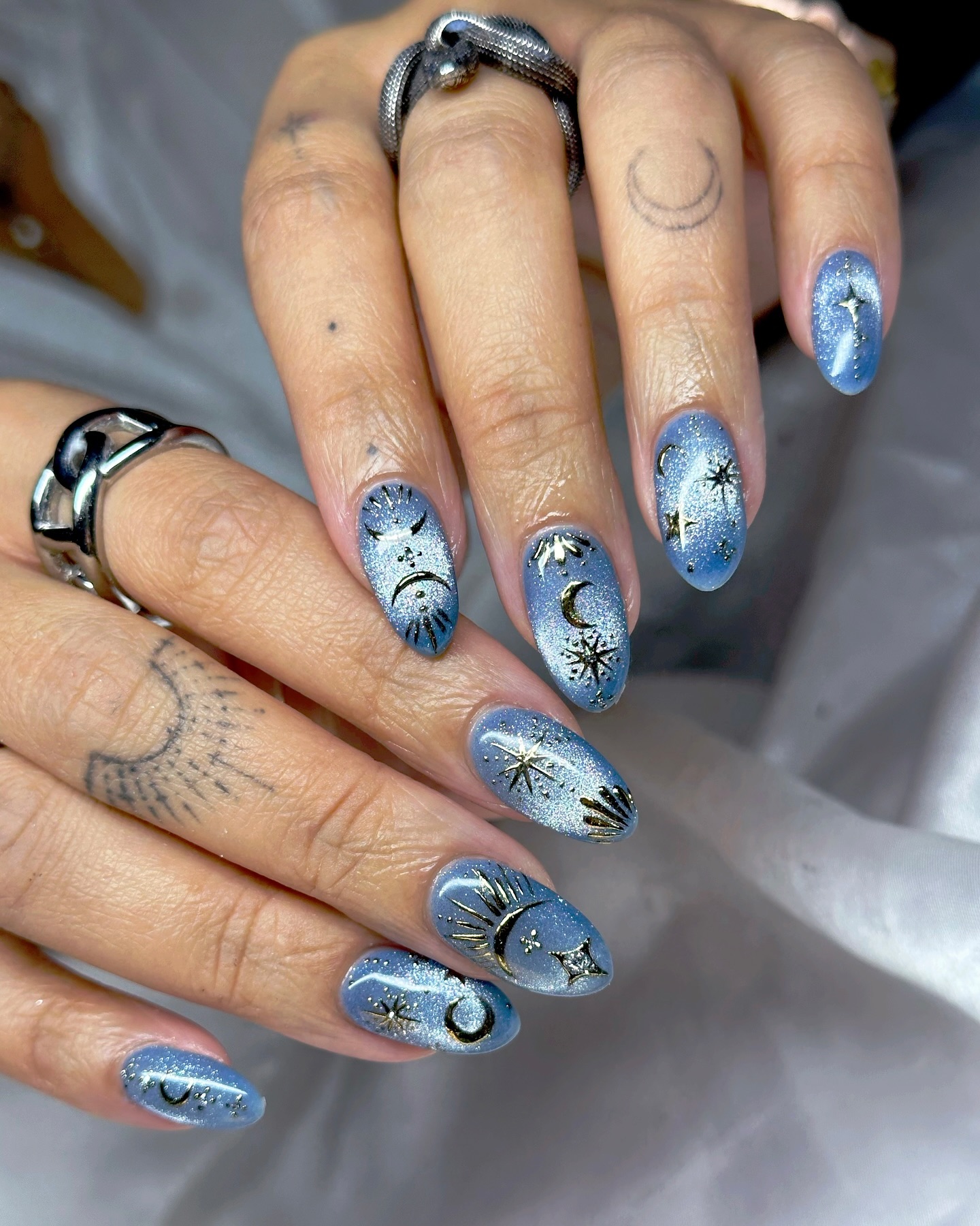 16. Celestial Dreams: Galaxy-glimmer Nails for December